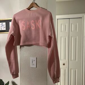 Saski‎ Cropped Sweatshirt - Pink Size L